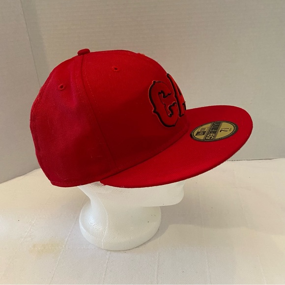 59FIFTY primitive hat size 7-1/2 red Preowned - Picture 7 of 7